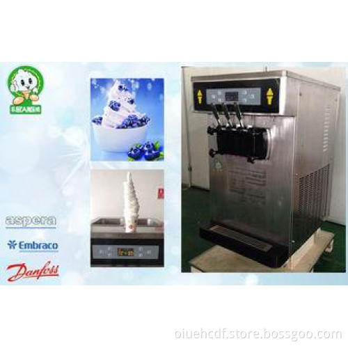 Big Output Table Ice Cream Making Machine , Keep Fresh Syst